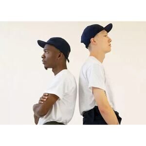 J.Lindeberg By Whim Mens Navy Blue Adjustable Snap 6 Panel Baseball Cap One Size